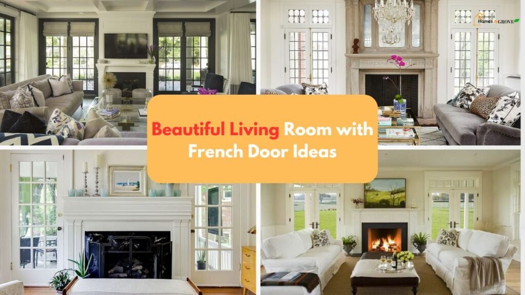 Beautiful Living Room with French Door Ideas