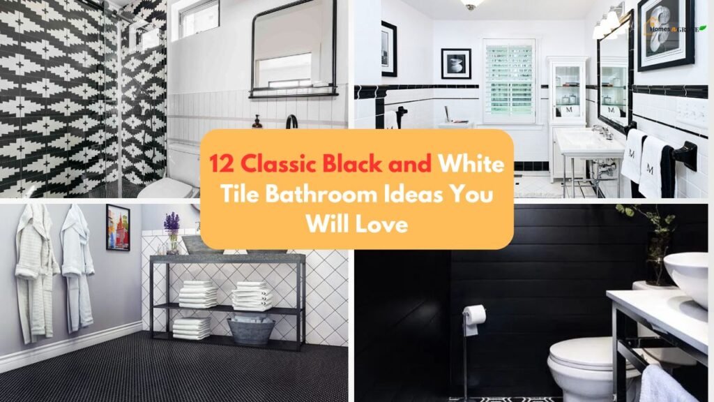 12 Classic Black and White Tile Bathroom Ideas You Will Love