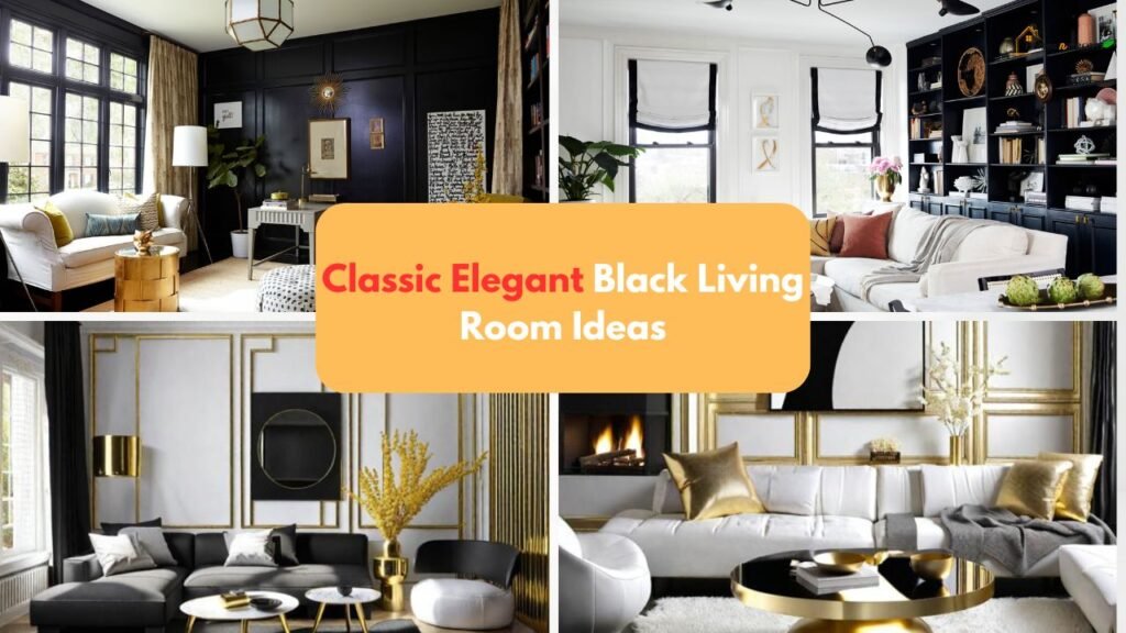 26 Classic Elegant Black Living Room Ideas
