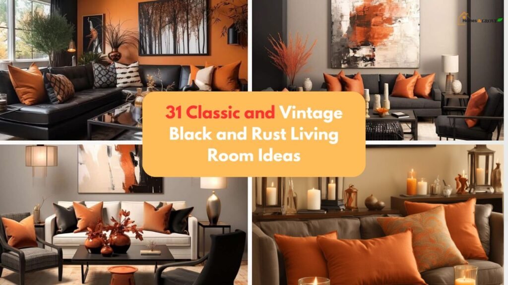 31 Classic and Vintage Black and Rust Living Room Ideas
